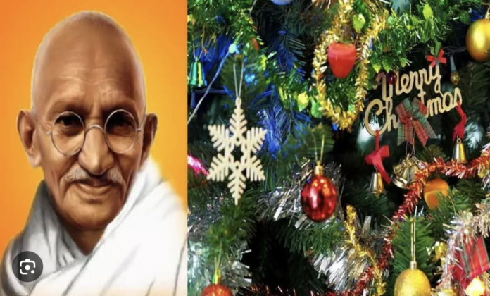 gandhi ji and christmas